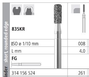 INTENSIV DIAMOND BUR 261 STD (835KR-008) FG/6