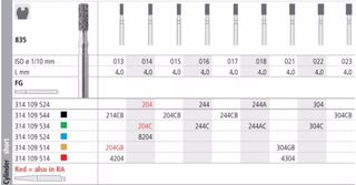 INTENSIV DIAMOND BUR 304CB X-COARSE (835-023) FG/6