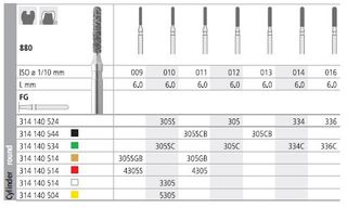 INTENSIV DIAMOND BUR 305G GOLD (880-011) FG/6