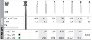 INTENSIV DIAMOND BUR 303S STD (813-016) FG/6