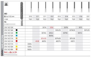 INTENSIV DIAMOND BUR 307LC COARSE (882-016) FG/6