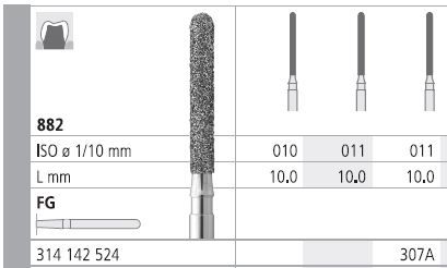 INTENSIV DIAMOND BUR 307A STD (822-011) FG/6