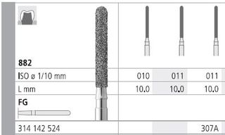 INTENSIV DIAMOND BUR 307A STD (822-011) FG/6