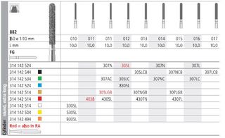 INTENSIV DIAMOND BUR 307N STD (882-014) FG/6