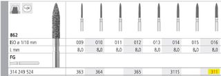 INTENSIV DIAMOND BUR 311 STD (862-016) RA/6