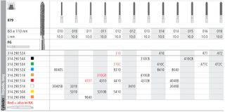 INTENSIV DIAMOND BUR 410 GOLD (879-013) FG/6