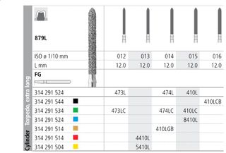 INTENSIV DIAMOND BUR 410L CRSE (879L-015) FG/6