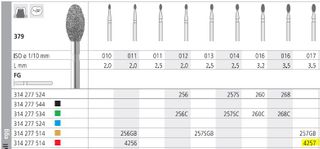 INTENSIV DIAMOND BUR 4257 FINE (379-017) FG/6