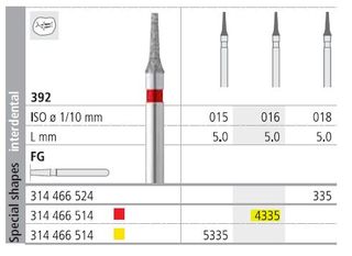 INTENSIV DIAMOND BUR 4335 FINE (392-016) FG/6