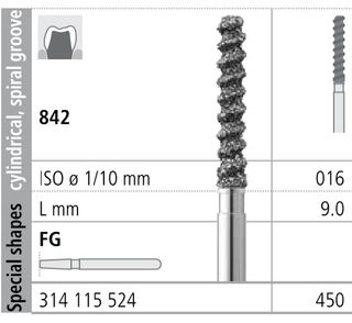 INTENSIV DIAMOND BUR 450 STD (842-016) FG/6