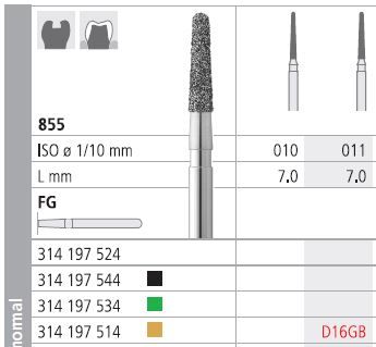 INTENSIV DIAMOND BUR D16 GOLD (855-011) RA/6