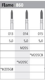 INTENSIV DIAMOND BUR 205 MINI STD (806-014) FG/6