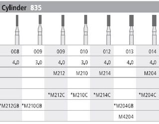 INTENSIV DIAMOND BUR 214 MINI STD (835-012) FG/6