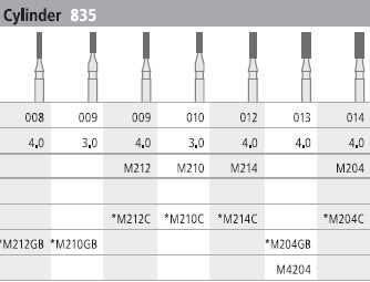 INTENSIV DIAMOND BUR 210 MINI CRSE (835-010) FG/6