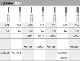 INTENSIV DIAMOND BUR 210 MINI STD (835-010) FG/6