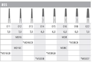 INTENSIV DIAMOND BUR D8 MINI CRSE (855-016) FG/6