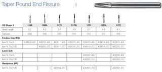 1172-5 FG JET CARBIDE TAPER FISS DOME