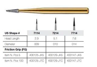 7214-5 FG JET CARBIDE TAPER TRIM 010/5