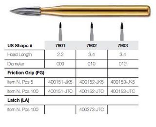 7903-5 FG JET CARBIDE NEEDLE 012 PKT 5