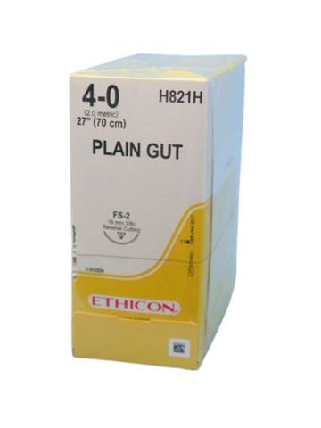 SUTURE PLAIN GUT 4/0 19MM RC/36