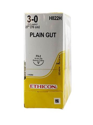 SUTURE PLAIN GUT 3/0 19MM RC/36