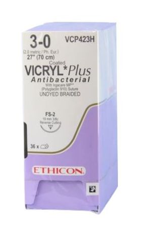SUTURE VICRYL PLUS 3/0 19MM RC/36