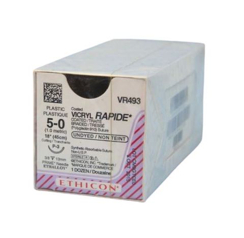 SUTURE VICRYL RAPIDE 5/0 13MM RCPRIME/12
