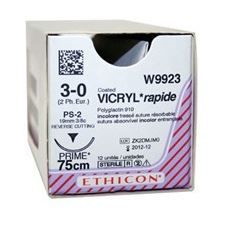 SUTURE VICRYL RAPIDE 3/0 19MM RCPRIME/12