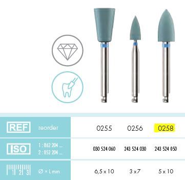 ZIRCOVIS DIAMOND POLISHER POINT MED/12