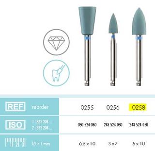 ZIRCOVIS DIAMOND POLISHER POINT MED/12