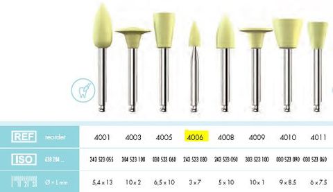 COMPOSITE POLISHER YELLOW POINT PKT 12