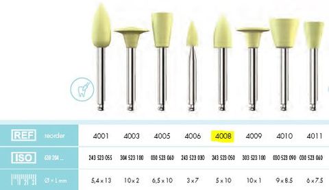 COMPOSITE POLISHER YELLOW POINT PKT 12