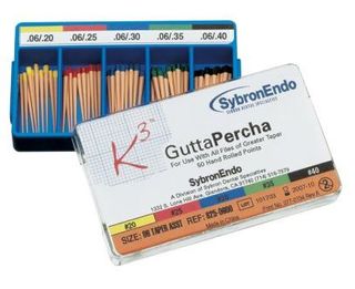 K3 GUTTA PERCHA TAPER .06 SIZE 25 PKT 50