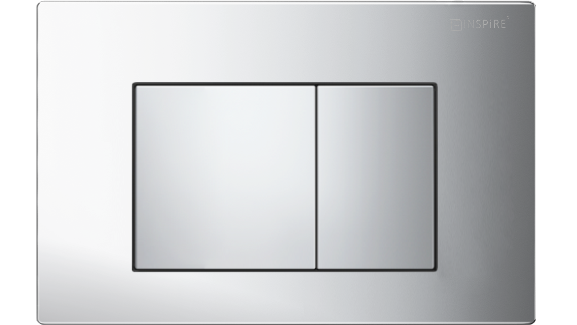 R&T Dual Flush Plate Large Square Chrome