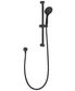 Pavia Black Shower Rail with Round Handheld Shower Piece
