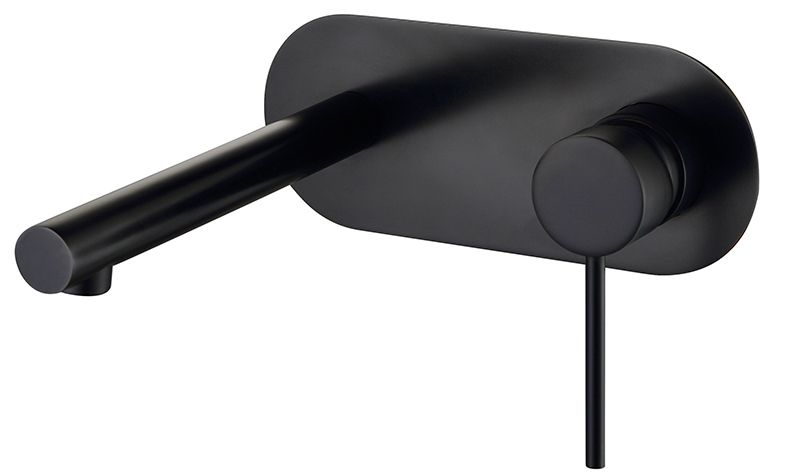 Roul Wall Basin Mixer Matte Black