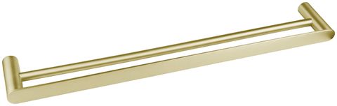 Vetto / Celine 600mm Brushed Gold Double Towel Rail