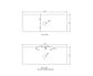Solid Surface 1200x465x20 Cloudy Carrara Top