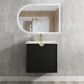 Marlo 600mm Matte Black Wall Hung Vanity with Ceramic Top