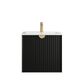 Marlo 600mm Matte Black Wall Hung Vanity with Ceramic Top