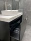 Marlo 750mm Matte Black Wall Hung Vanity with Ceramic Top