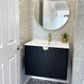 Marlo 750mm Matte Black Wall Hung Vanity with Ceramic Top