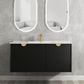 Marlo 1200mm Matte Black Wall Hung Vanity with Ceramic Top