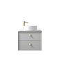 Boston 600mm Light Grey Wall Hung Vanity with Mont Blanc Top 10TH
