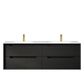 Byron 1500mm Black Oak Wall Hung Vanity with Mont Blanc Top 12TH