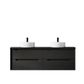 Byron 1500mm Black Oak Wall Hung Vanity with Empire Black Top 12TH