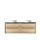 Byron 1500mm Natural Oak Wall Hung Vanity with Empire Black Top NTH