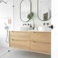 Byron 1500mm Natural Oak Wall Hung Vanity with Mont Blanc 60mm Top 12TH