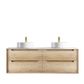 Byron 1500mm Natural Oak Wall Hung Vanity with Mont Blanc 60mm Top 12TH