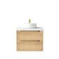 Byron 600mm Natural Oak Wall Hung Vanity with Mont Blanc 60mm Top 12TH